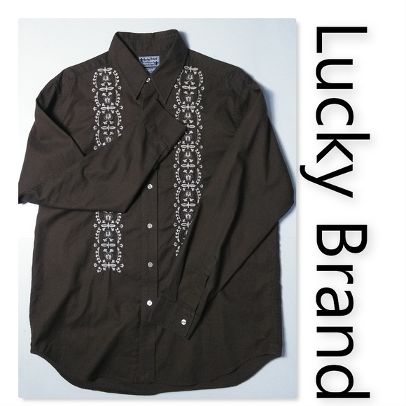 Lucky Brand Other - Lucky Brand Brown Men's L Button Down Shirt